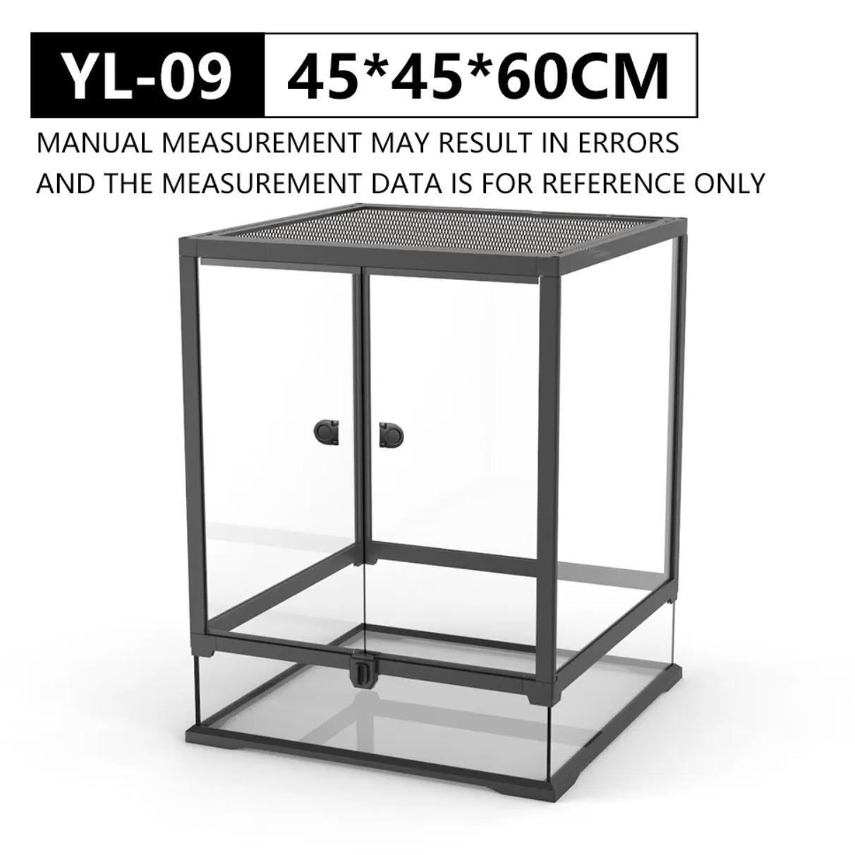 BioView™ Front-Opening Reptile Enclosure – Glass Terrarium with Top Ventilation
