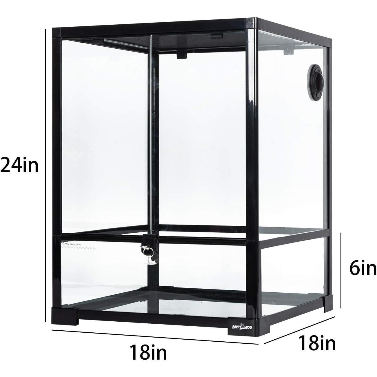 BioView™ Front-Opening Reptile Enclosure – Glass Terrarium with Top Ventilation