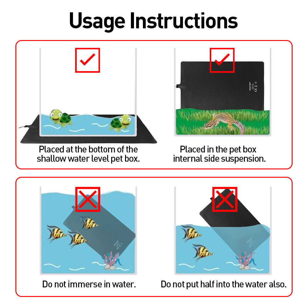 Adjustable Reptile Heat Mat – 10W to 45W | RRD Keeper Series