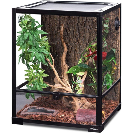 BioView™ Front-Opening Reptile Enclosure – Glass Terrarium with Top Ventilation